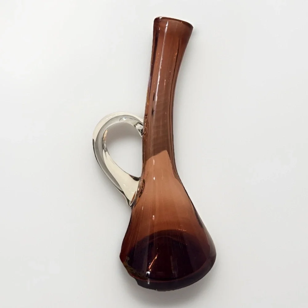 VINTAGE EMPOLI‎  optic ART GLASS DECANTER EWER PITCHER VASE Purple 16